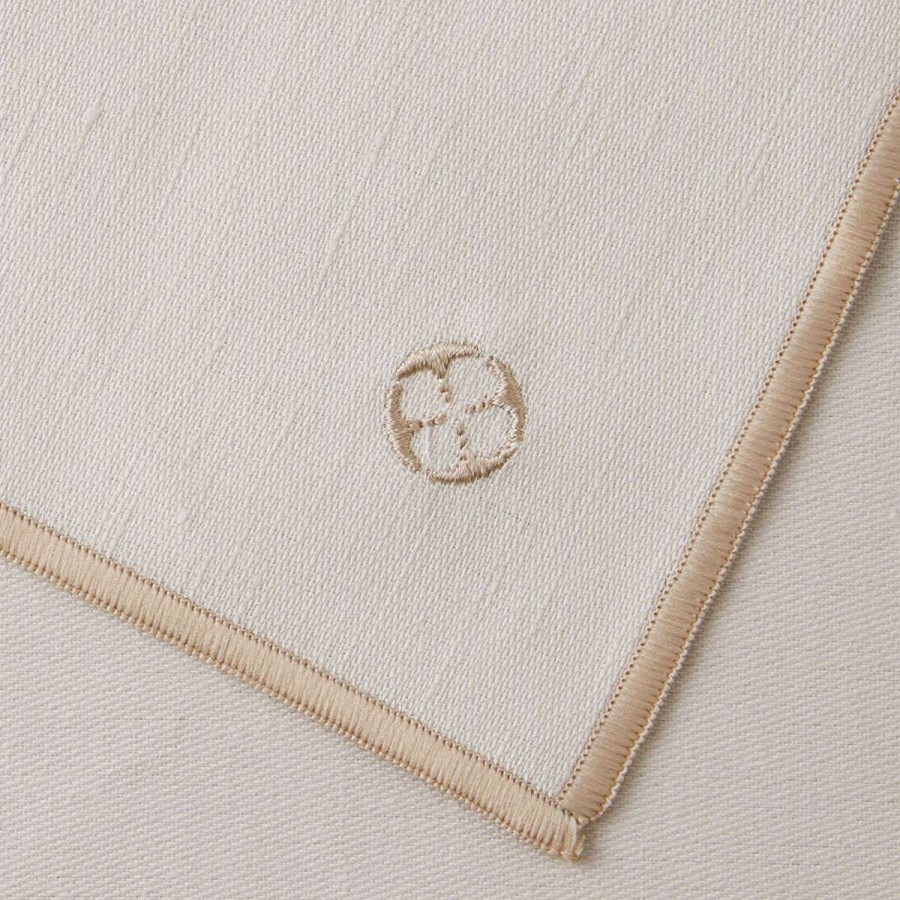 Table Linen * | Exquisite Gifts Nuances Coton & Lin Nude Square Tablecloth 180 X 180 Cm