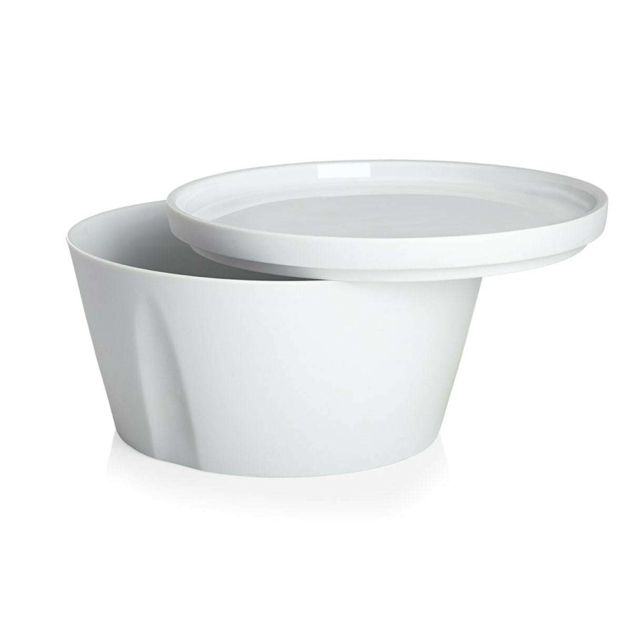 Tableware * | Featured La Vaisselle De L'Econome Blanche Set Of Straight Bowl And Plate 18 Cm