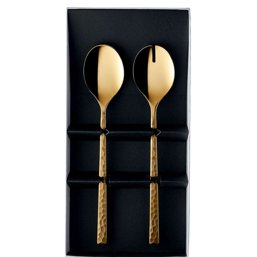 Cutlery * | Gift Selection Fuse Martele Laiton Gift Box Of Salad Server Set