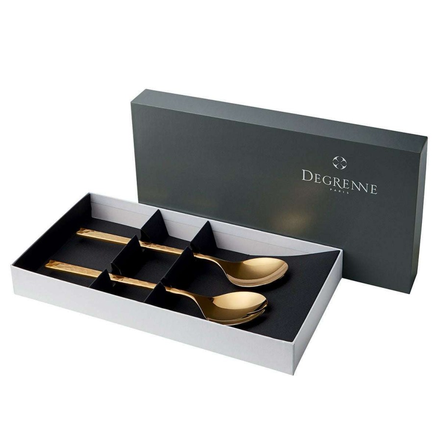 Cutlery * | Gift Selection Fuse Martele Laiton Gift Box Of Salad Server Set