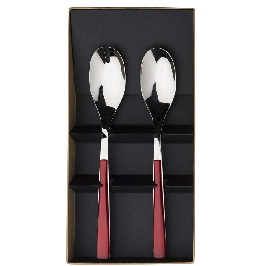 Cutlery * | Quick Delivery Quartz Miroir Rouge Set Of Salad Tongs