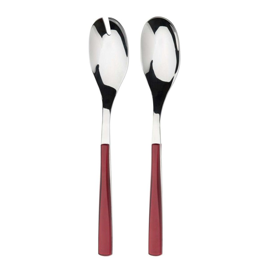 Cutlery * | Quick Delivery Quartz Miroir Rouge Set Of Salad Tongs