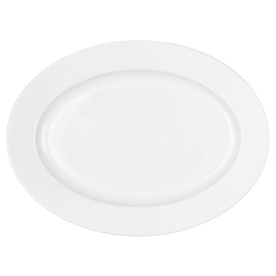 Tableware * | Cheap Online Eclipse Blanc Choix Courant Oval Dish 36.5 26.5 Cm