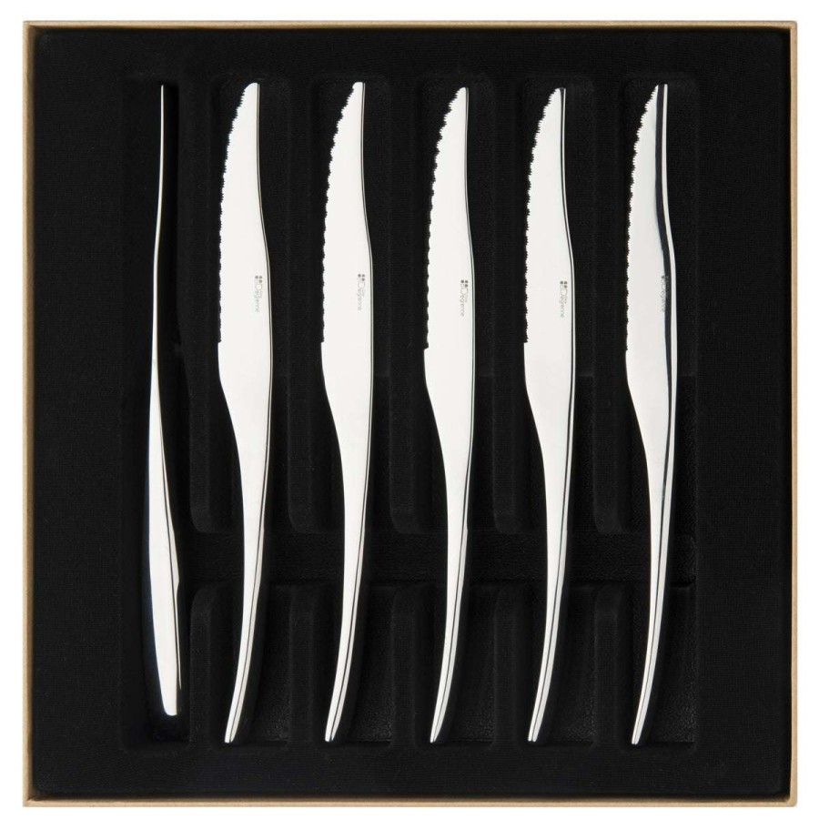 Cutlery * | Wholesale Gourmets Miroir Set Of 6 Steak Knives