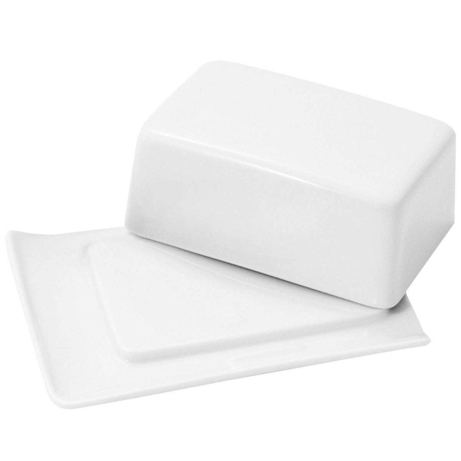 Tableware * | Gift Selection Modulo Blanc Butter Dish With Lid