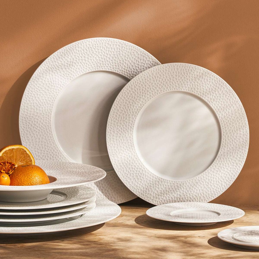 Tableware * | Large Choice Collection L Fragments Blanc Dessert Plate 24 Cm