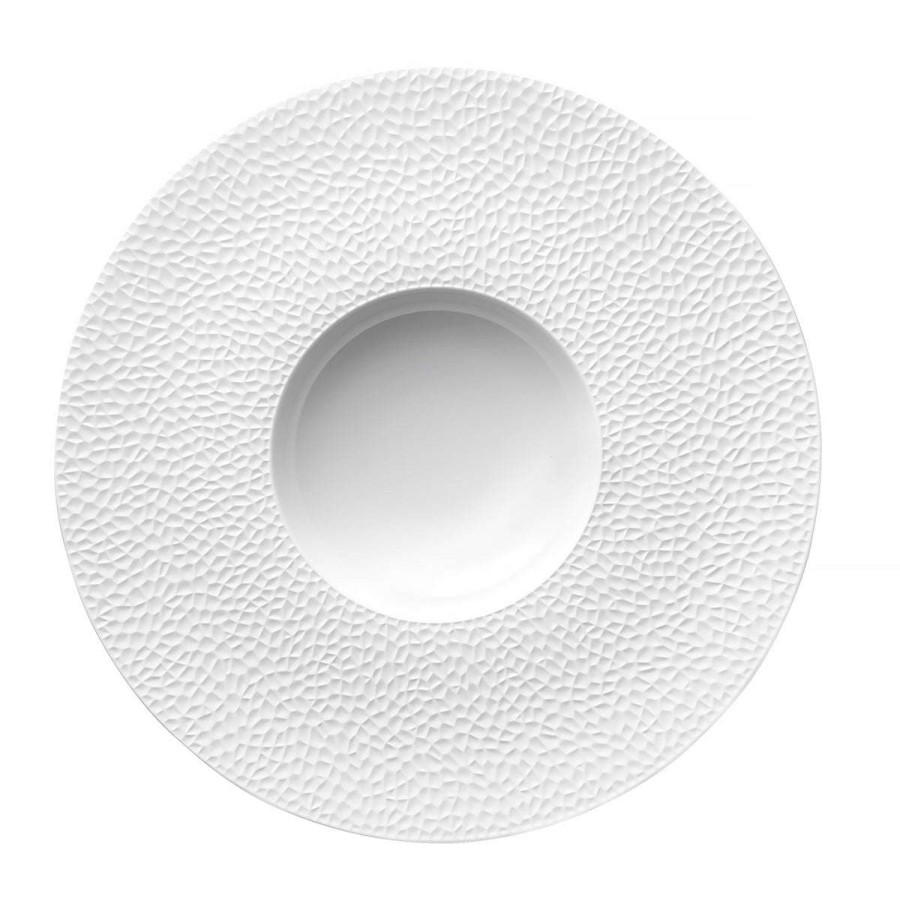 Tableware * | Cheap Online Collection L Fragments Blanc Small Bowl Gourmet Plate 28 Cm