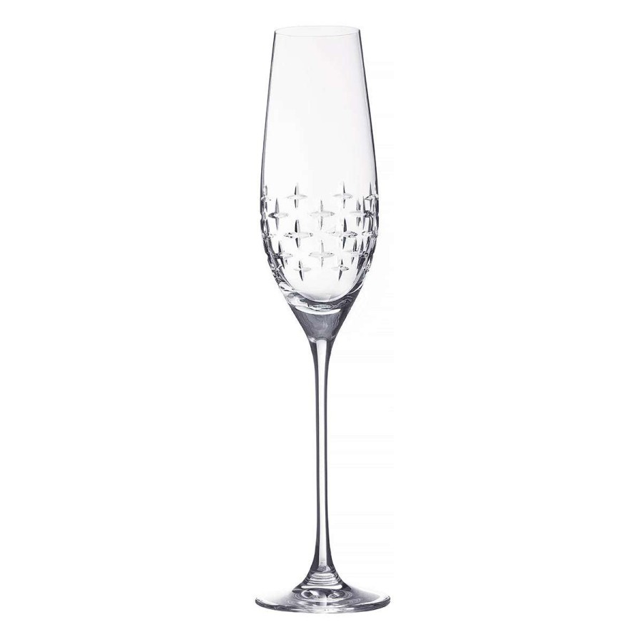 Glassware * | Featured Newport Twist Gift Box Of 6 Champagne Flutes 21 Cl