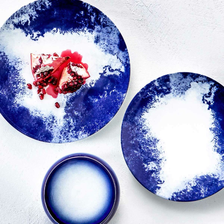 Tableware * | Typical Style Blue Shades Dessert Plate 23 Cm