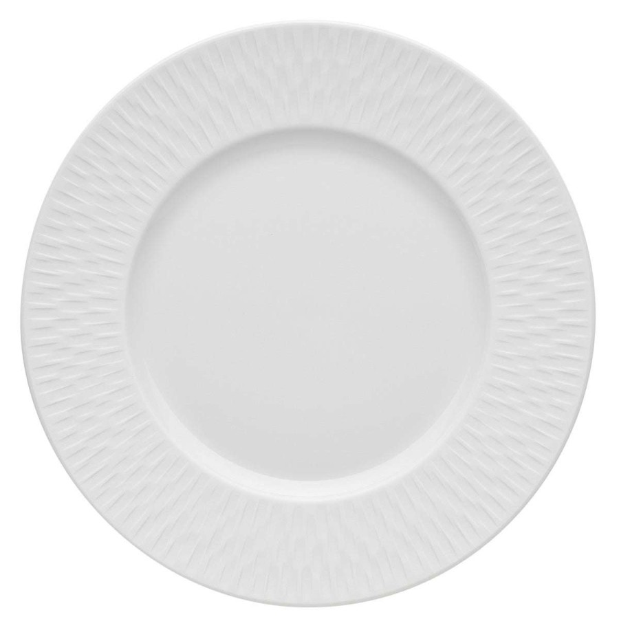 Tableware * | Online Store Boreal Satin Blanc Dessert Plate 22,5 Cm