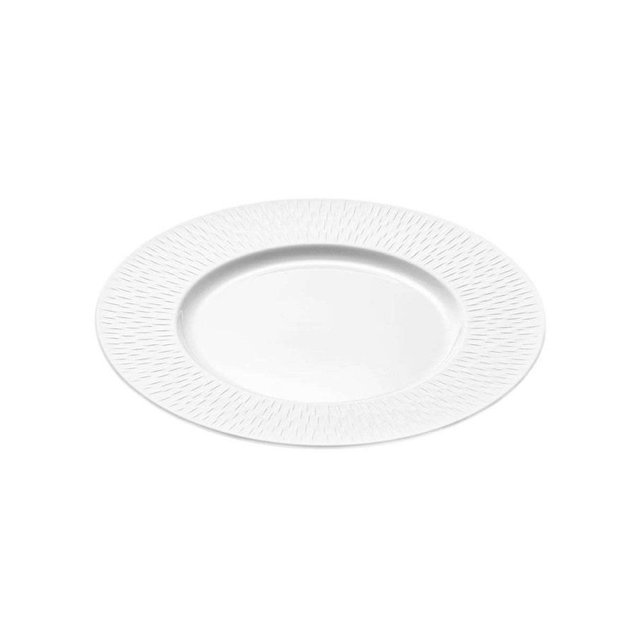 Tableware * | Online Store Boreal Satin Blanc Dessert Plate 22,5 Cm