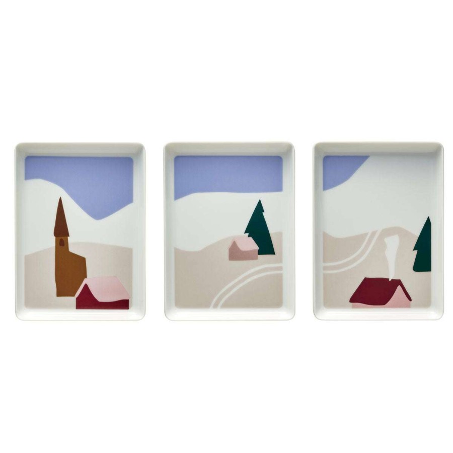 Tableware * | Wholesale Destination Montagne Set Of 3 Mini Dishes 16 X 12 Cm