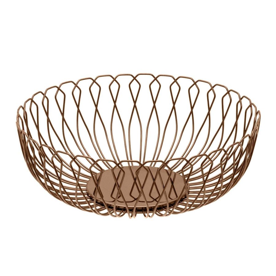 Tableware * | Quick Delivery Cruz Finition Cuivre Bread Basket 25 Cm