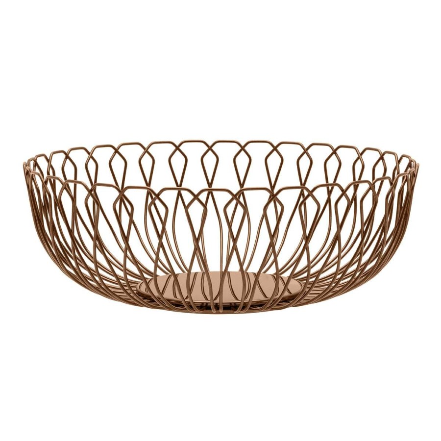 Tableware * | Quick Delivery Cruz Finition Cuivre Bread Basket 25 Cm