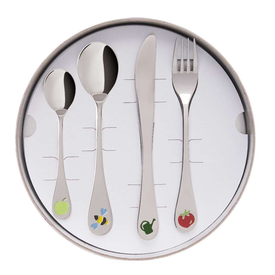 Children * | Wholesale Eveil Gourmand Gift Box Of 4 Cutlery