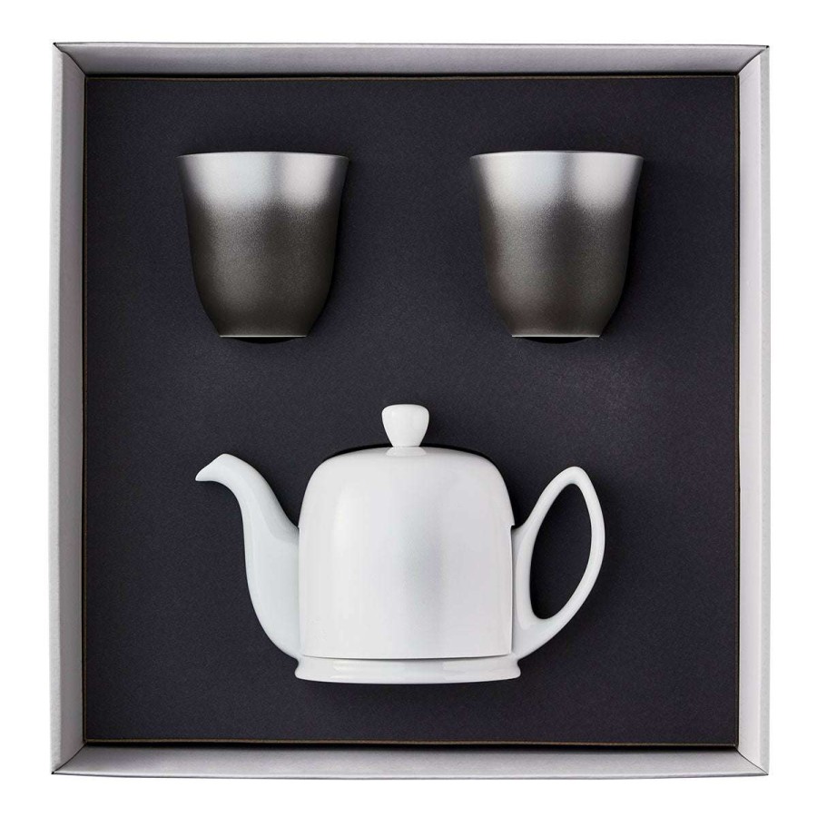 Tea & Coffee * | New Threads Salam Monochrome Tea Pot 4 Cups With 2 Mugs 25 Cl