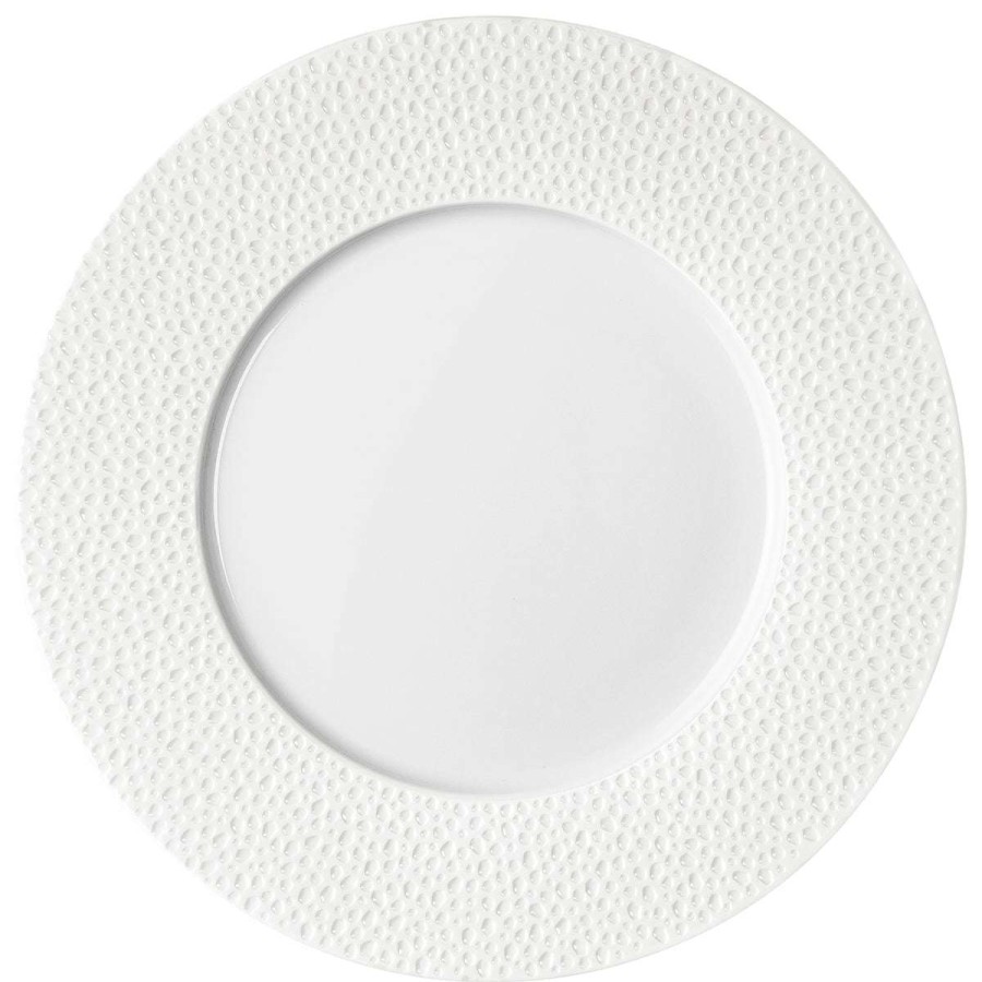 Tableware * | Cheap Online Perles De Rosee Blanches Presentation Plate 32 Cm