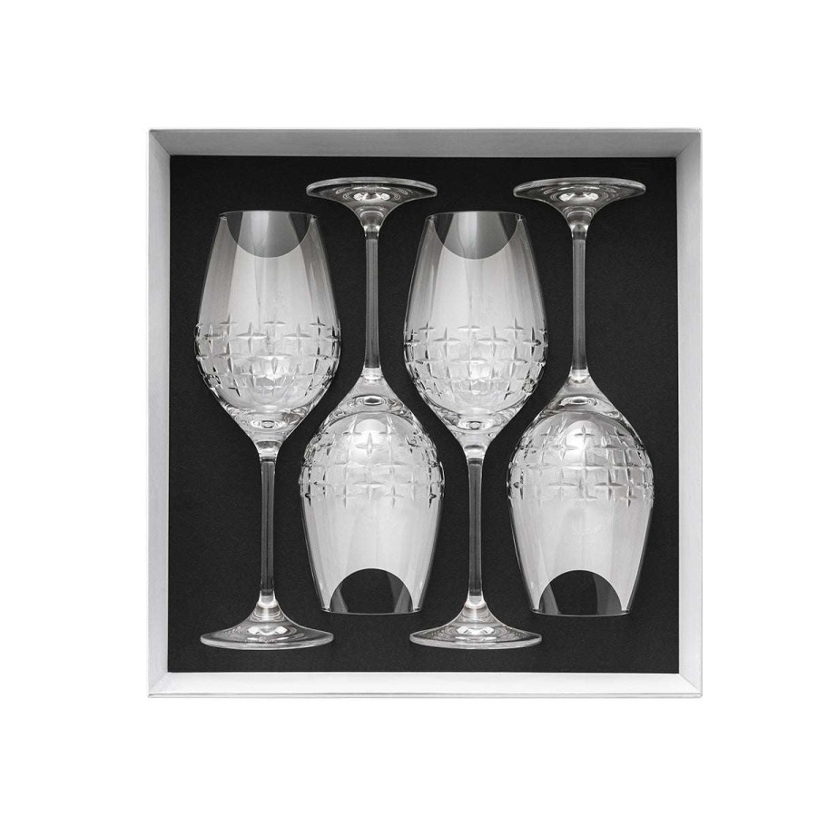 Glassware * | Wholesale Newport Twist Gift Box Of 4 Glasses Wine 36 Cl