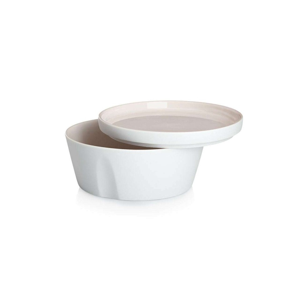 Tableware * | Large Choice La Vaisselle De L'Econome Radis Rose Set Of Straight Bowl And Plate 14 Cm