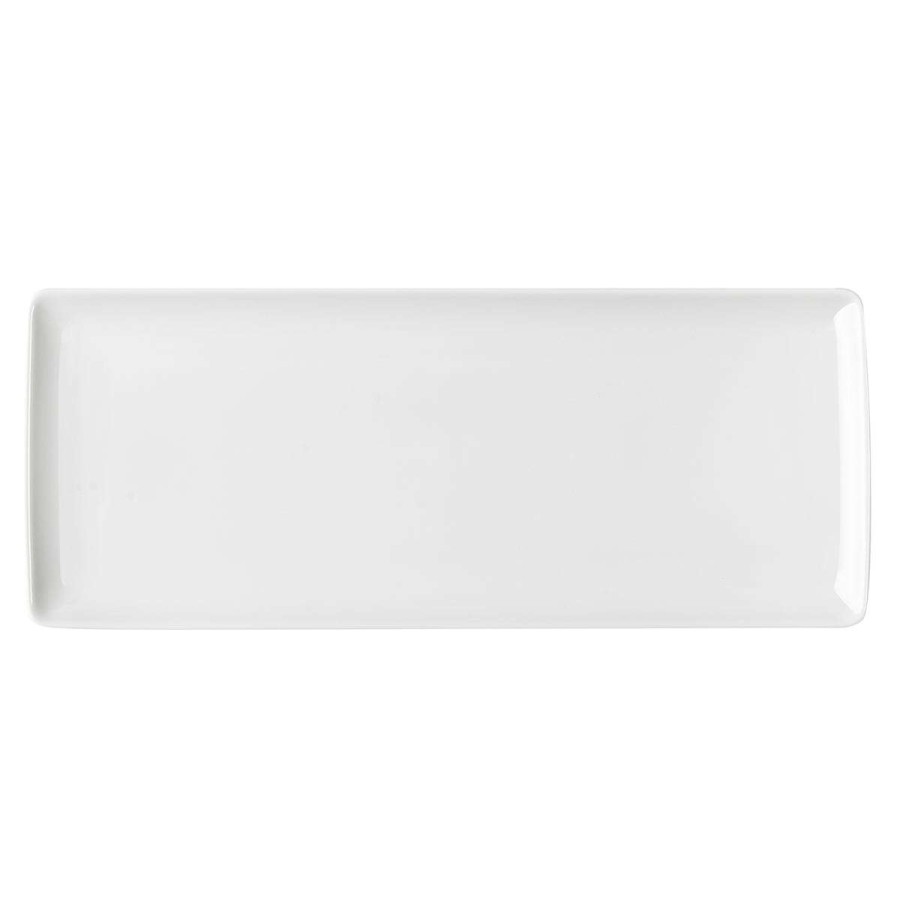 Tableware * | Good Quality Modulo Blanc Cake Dish 40 X 16 Cm