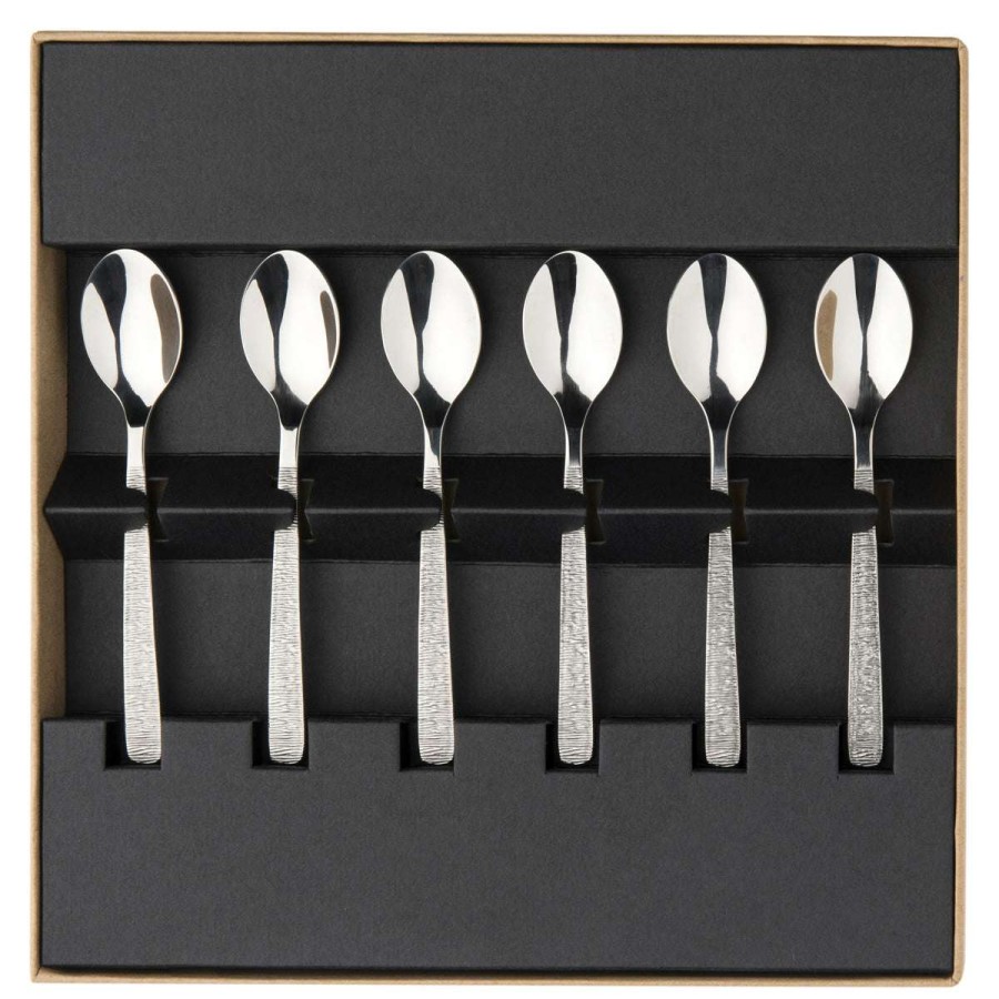 Cutlery * | Quick Delivery Astree Cisele Miroir Set Of 6 Mocha Spoon