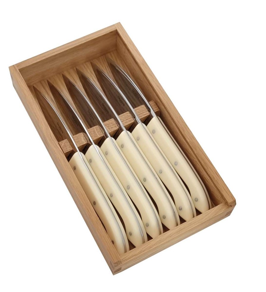 Cutlery * | New Threads Capucin Table Ivoirine Set Of 6 Steak Knives