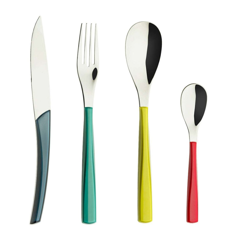 Cutlery * | Discounts Quartz Miroir Multicolore Cutlery Set For 24 Place Settings