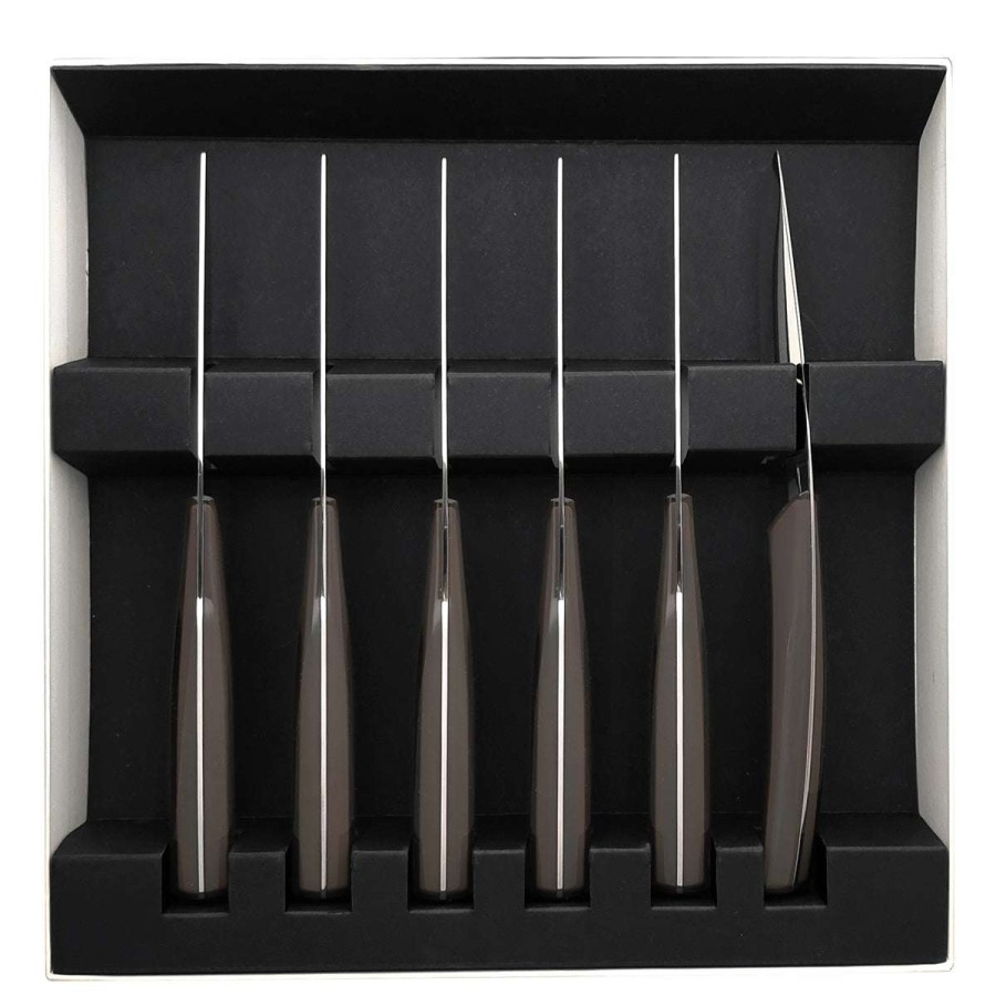 Cutlery * | Shop Quartz Miroir Carbone Set Of 6 Steak Knives