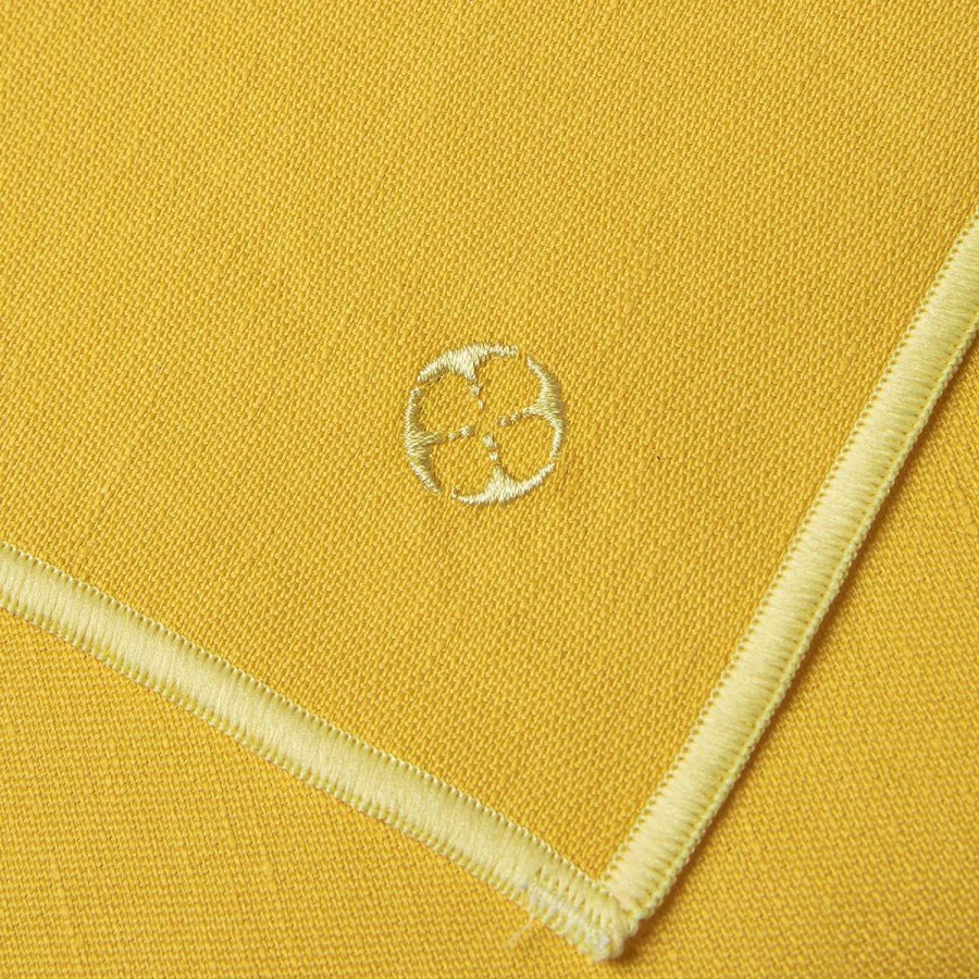 Table Linen * | Special Nuances Coton & Lin Jaune Tournesol Square Tablecloth 180 X 180 Cm