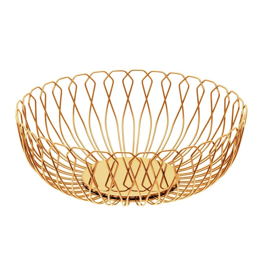 Tableware * | Good Quality Cruz Finition Dore Bread Basket 25 Cm