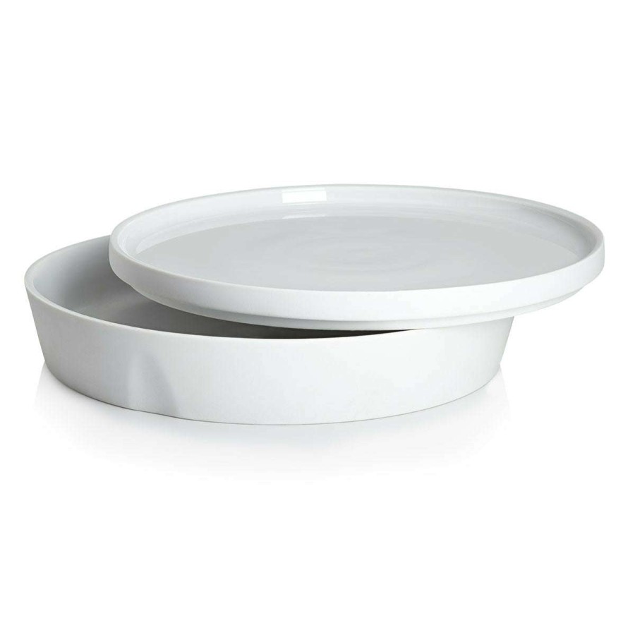 Tableware * | Gift Selection La Vaisselle De L'Econome Blanche Set Of Serving Bowl And Plate 24 Cm