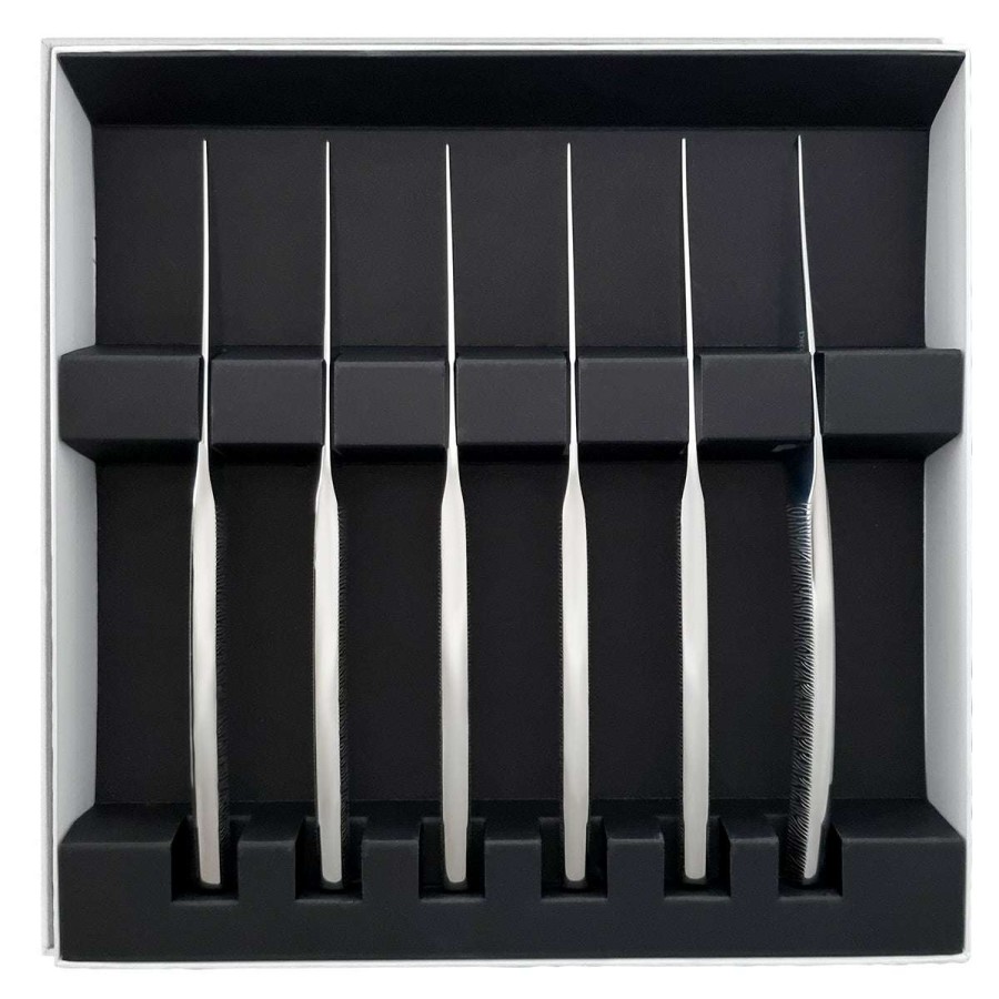 Cutlery * | Featured Astree Cisele Miroir Set Of 6 Steak Knives