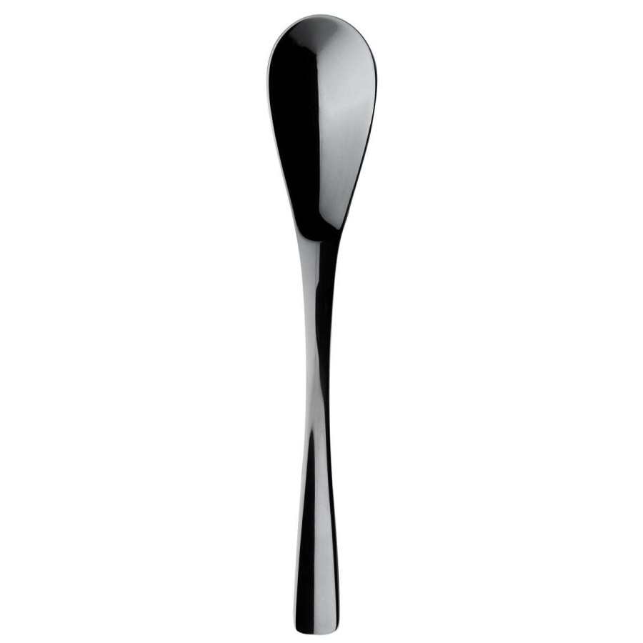 Cutlery * | Gift Selection Xy Black Miroir Dessert Spoon