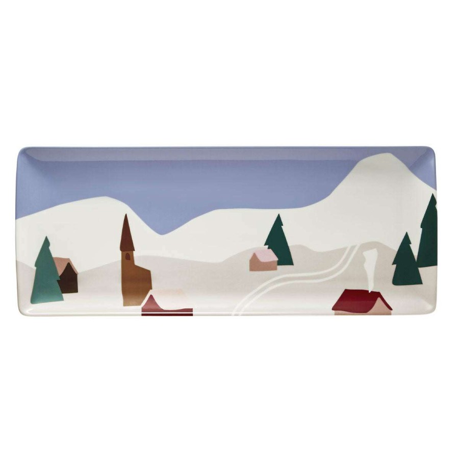 Tableware * | Gift Selection Destination Montagne Cake Dish 40 X 16 Cm