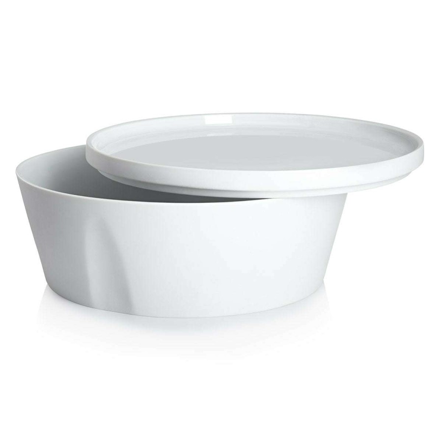 Tableware * | Large Choice La Vaisselle De L'Econome Blanche Set Of Straight Bowl And Plate 24 Cm