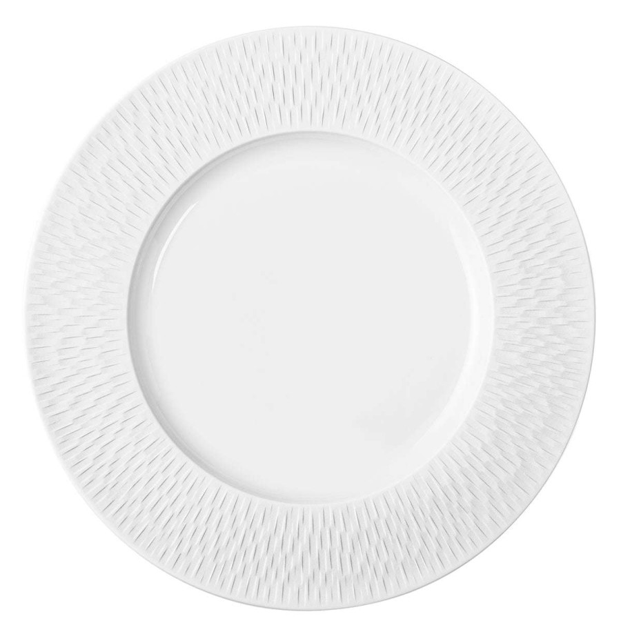 Tableware * | Top Sellers Boreal Satin Blanc Presentation Plate 33 Cm