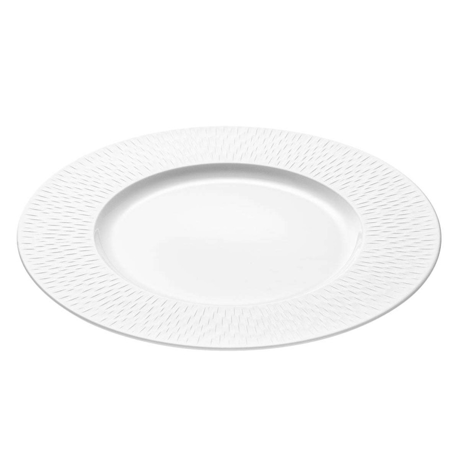 Tableware * | Top Sellers Boreal Satin Blanc Presentation Plate 33 Cm