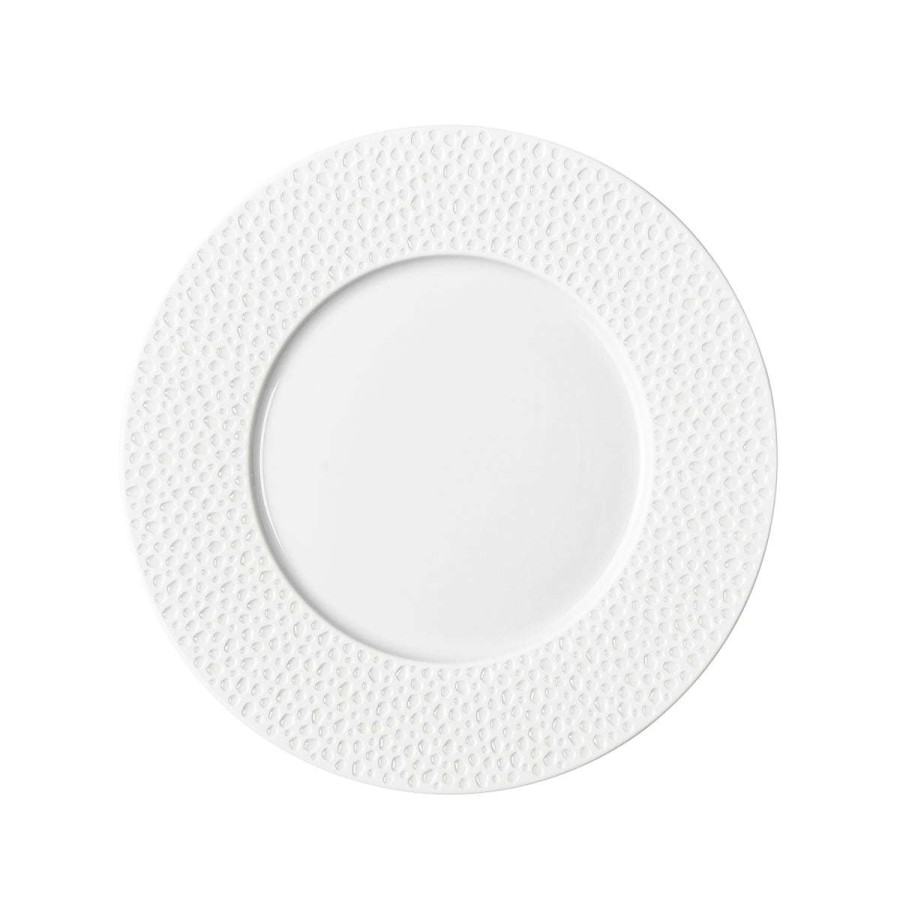 Tableware * | Online Store Perles De Rosee Blanches Dessert Plate 24 Cm